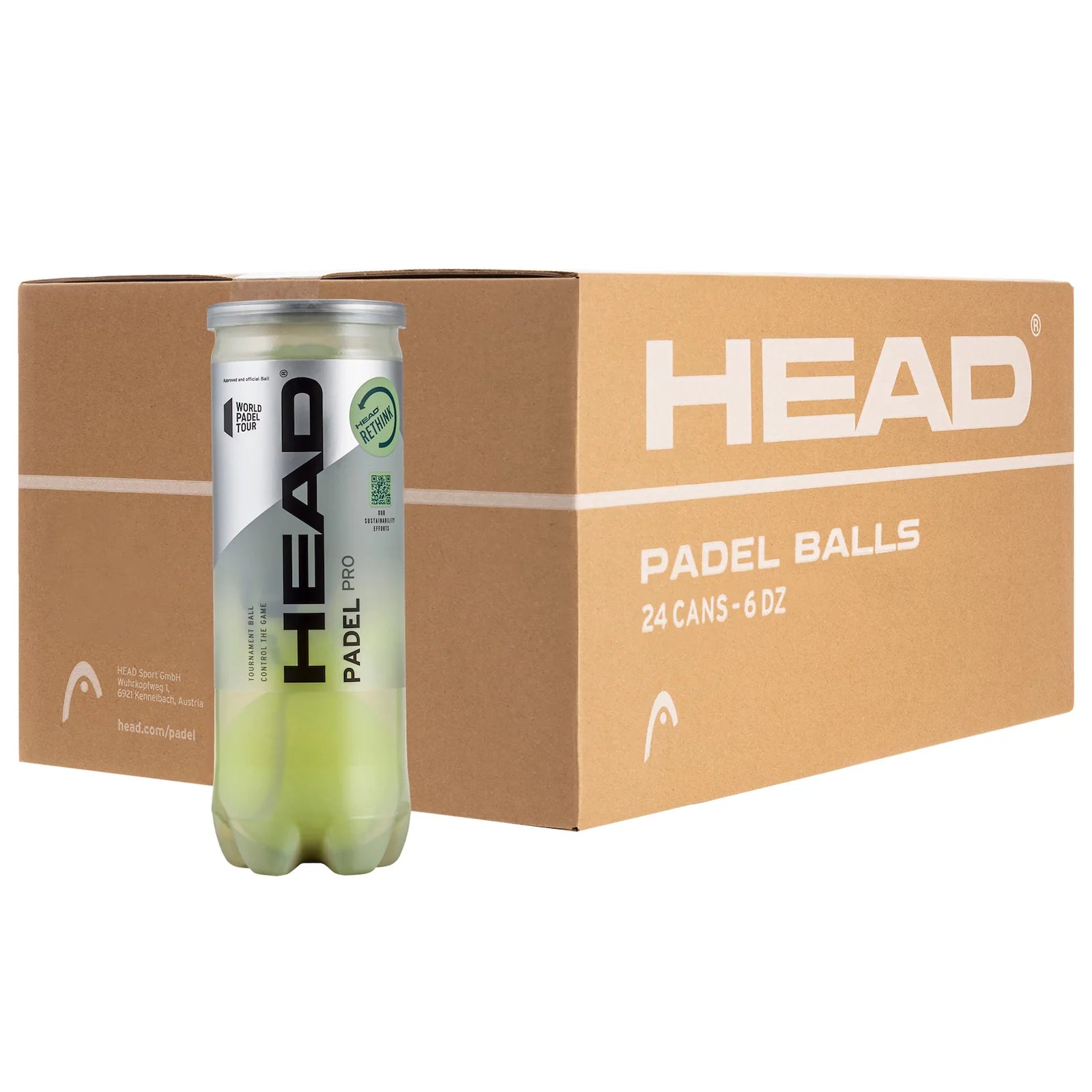 Head Padel Pro Balls - Box Of 24 Cans Shipping included – thepadelshop